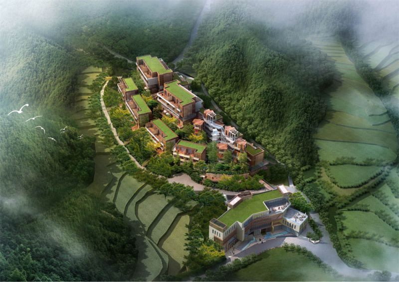 浙江安吉赤豆洋高山生態旅游項目接待中心、山居酒店
